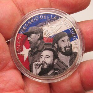 Silver Coin Cuba Revolution Medalian Collections